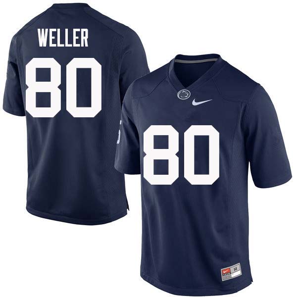 Men #80 Justin Weller Penn State Nittany Lions College Football Jerseys Sale-Navy